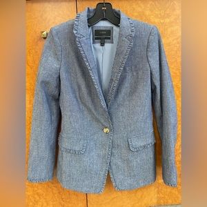 Cotton Chambray J Crew Regent Blazer Women’s Size 2 X-Small